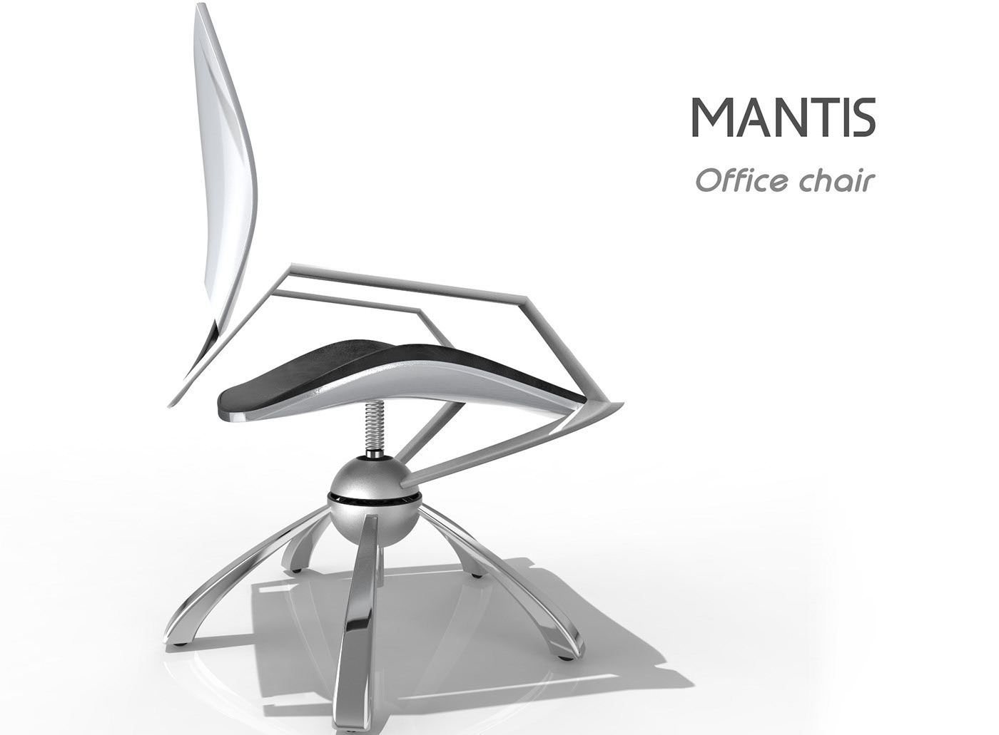 chair，MANTIS，Office seat，swan，streamline，Three legged Swan chair，
