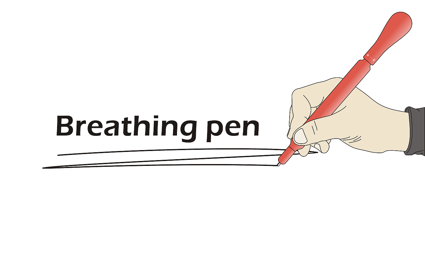 书写工具，创意产品，人体工程学产品，趣味产品，breathing_pen，概念笔，笔，呼吸笔，