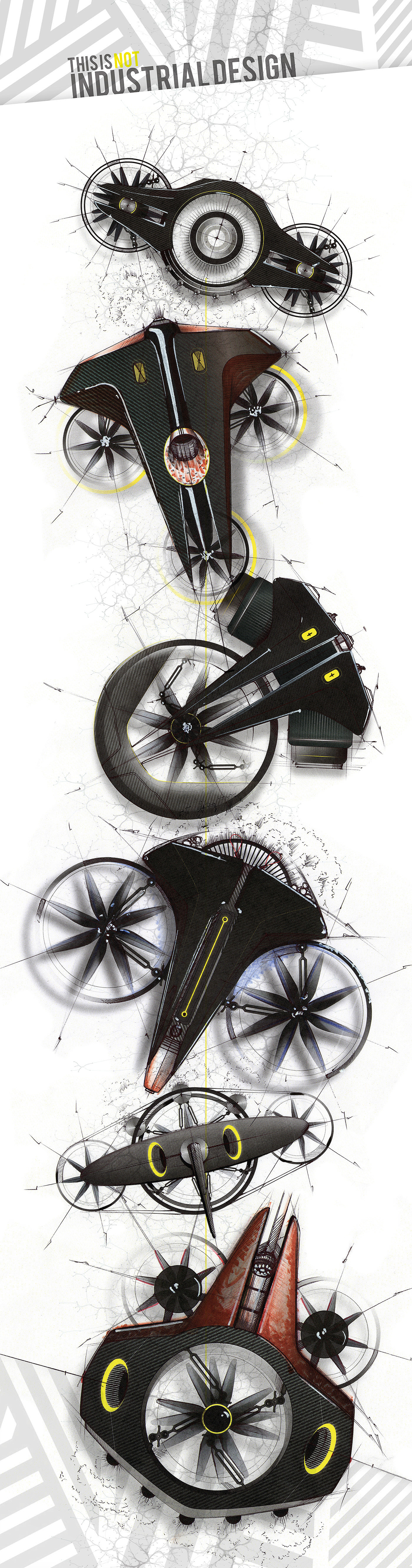 sketch，Typesetting，Bionics Design ，2d rendering，UAV，Parrot，