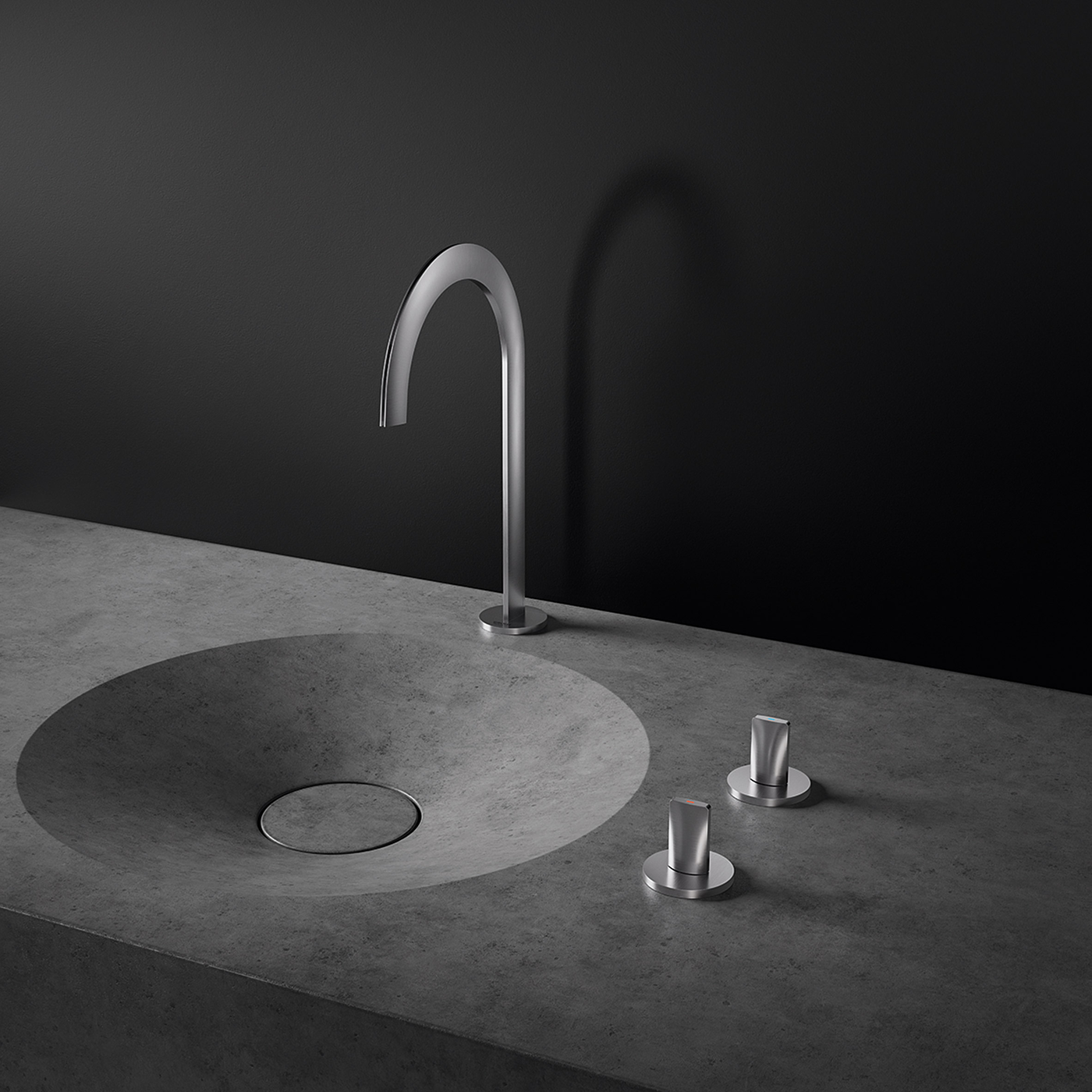 Large，water tap，Atrium icon 3D，Private Atrium，Plus 2-Hole，reddot，Red dot award，2019 red dot product design award，