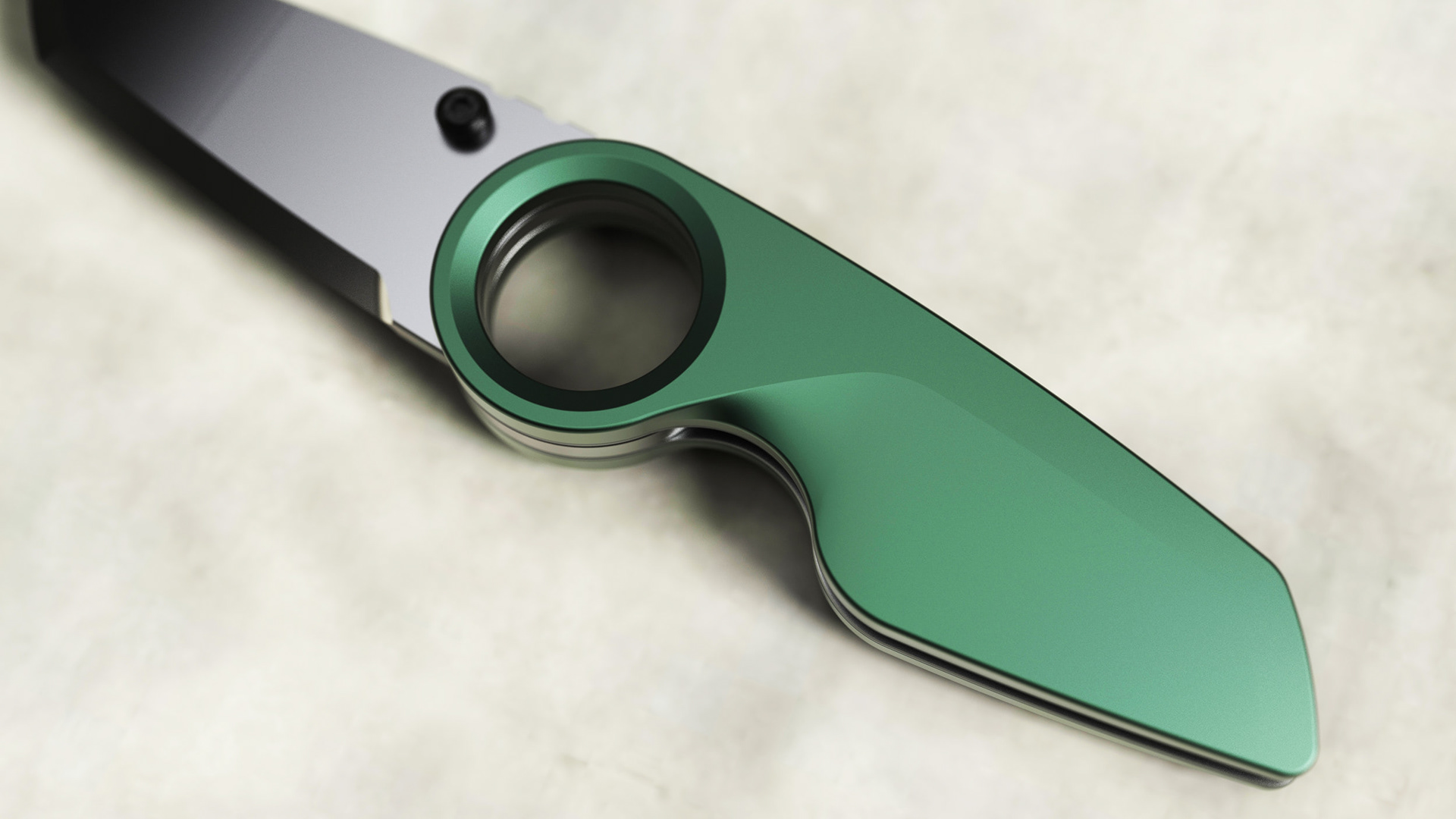 Folding Knife，Tool knife，green，Metal，