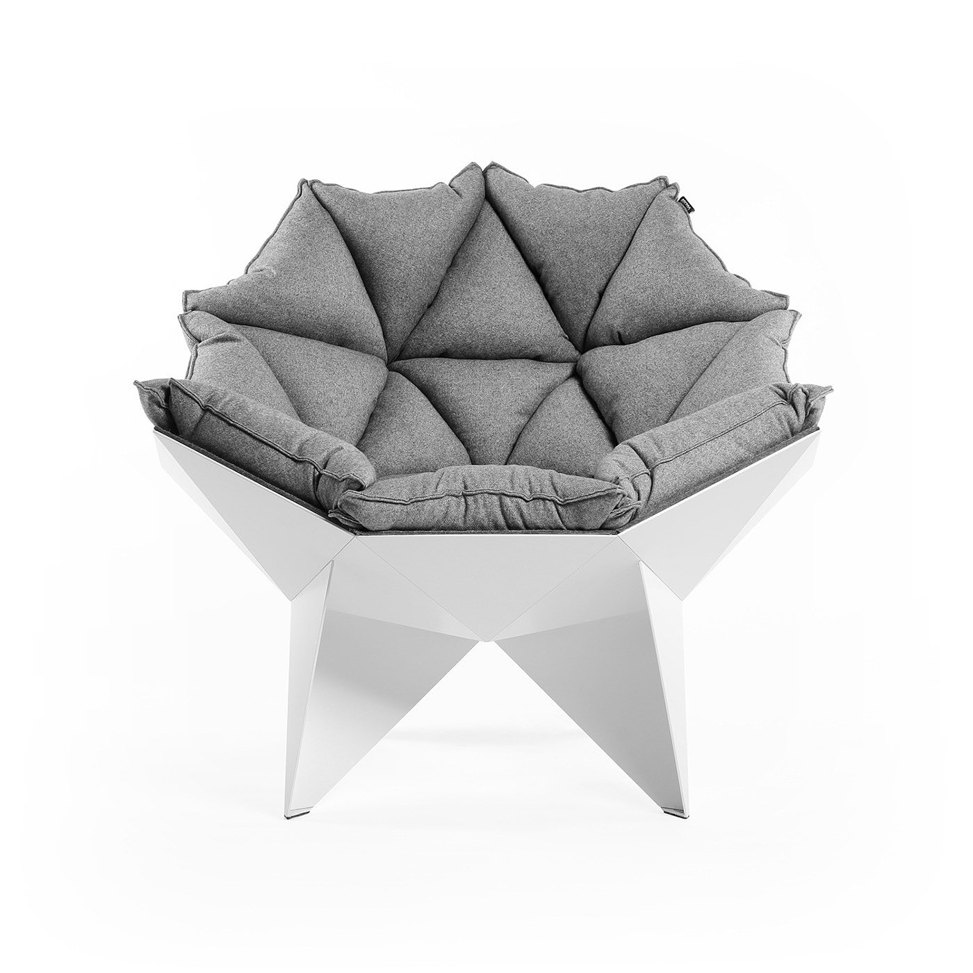 白色，休息椅，Q1 lounge chair，