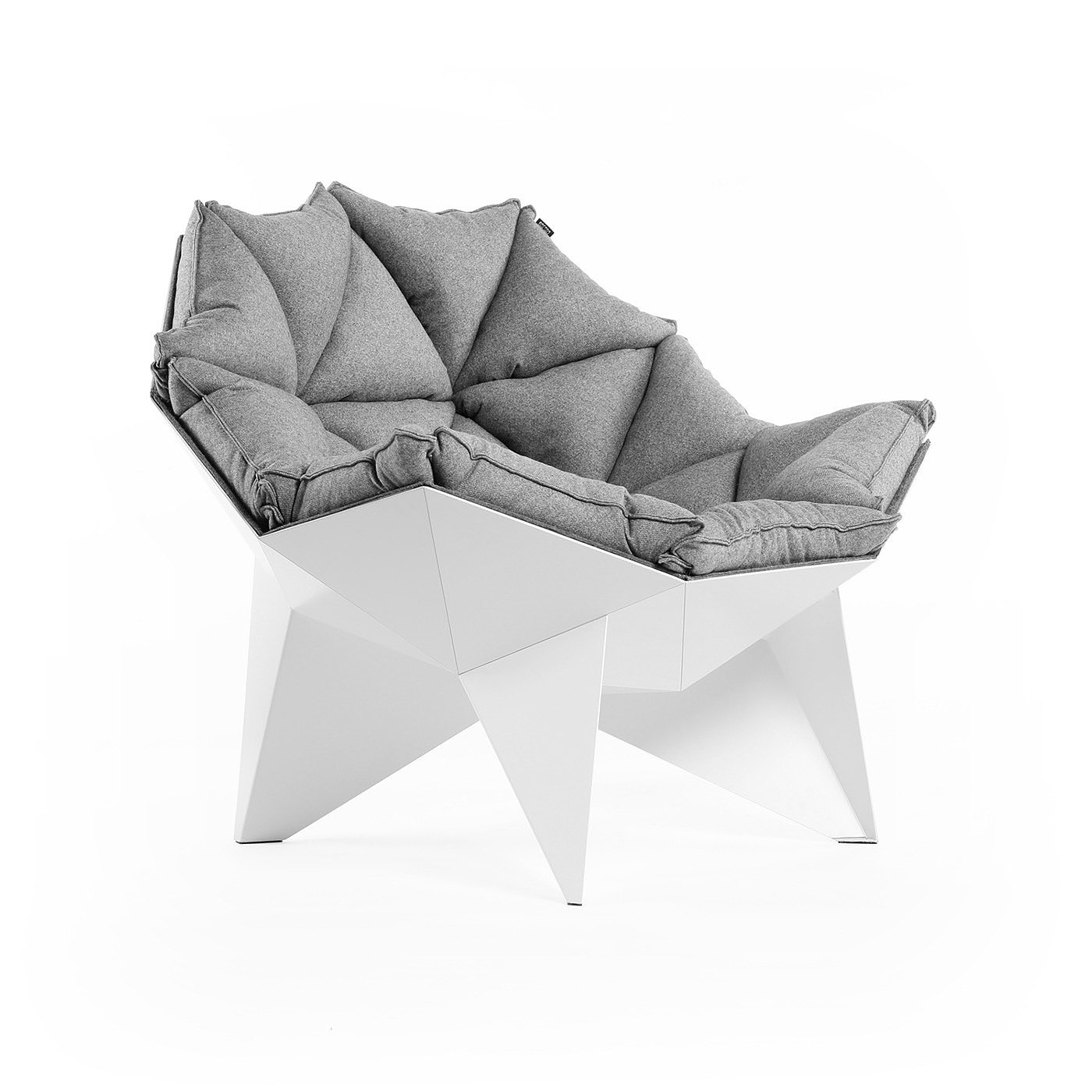 白色，休息椅，Q1 lounge chair，