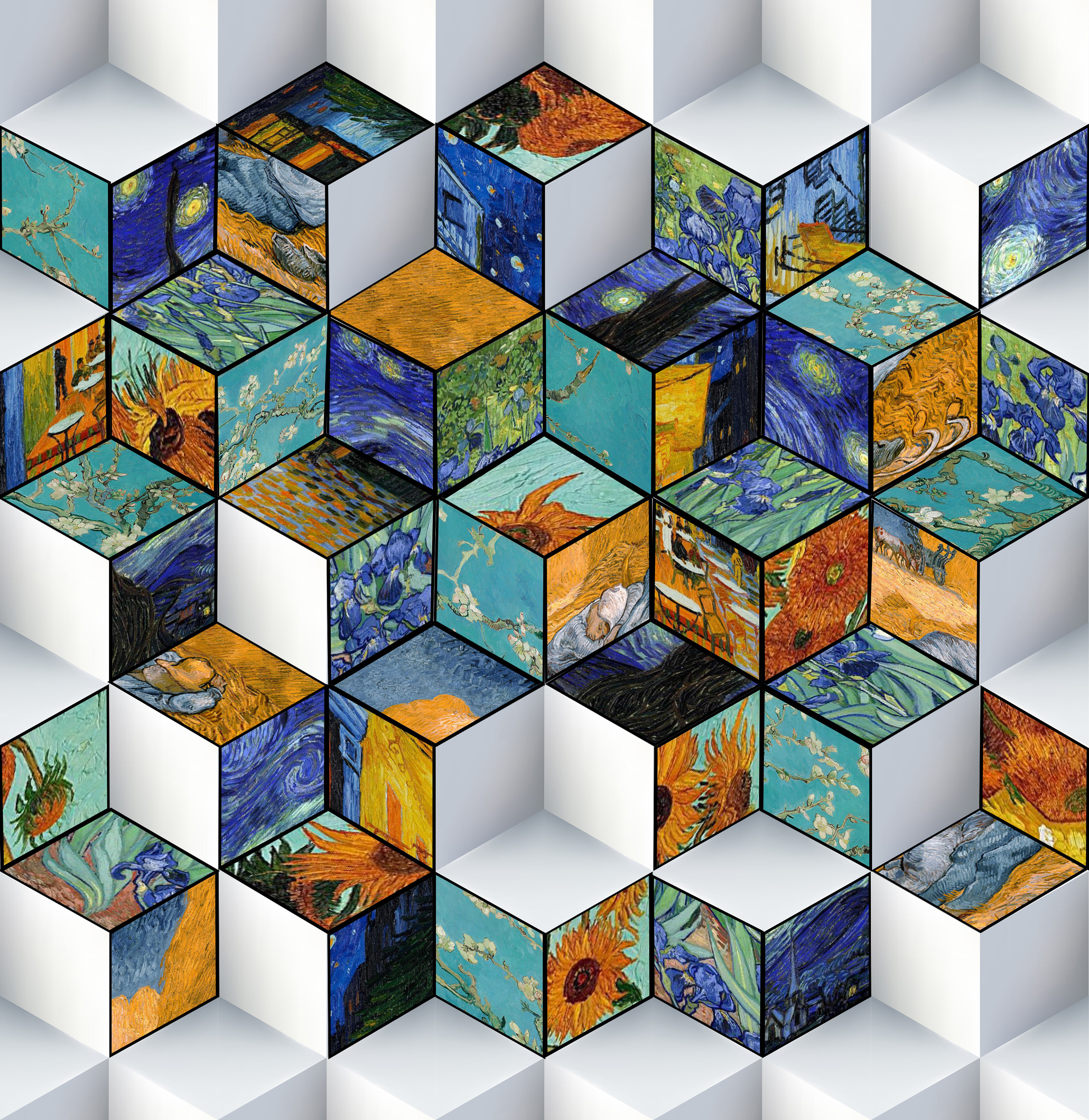 Van Gogh，Rubik's Cube，Toys，