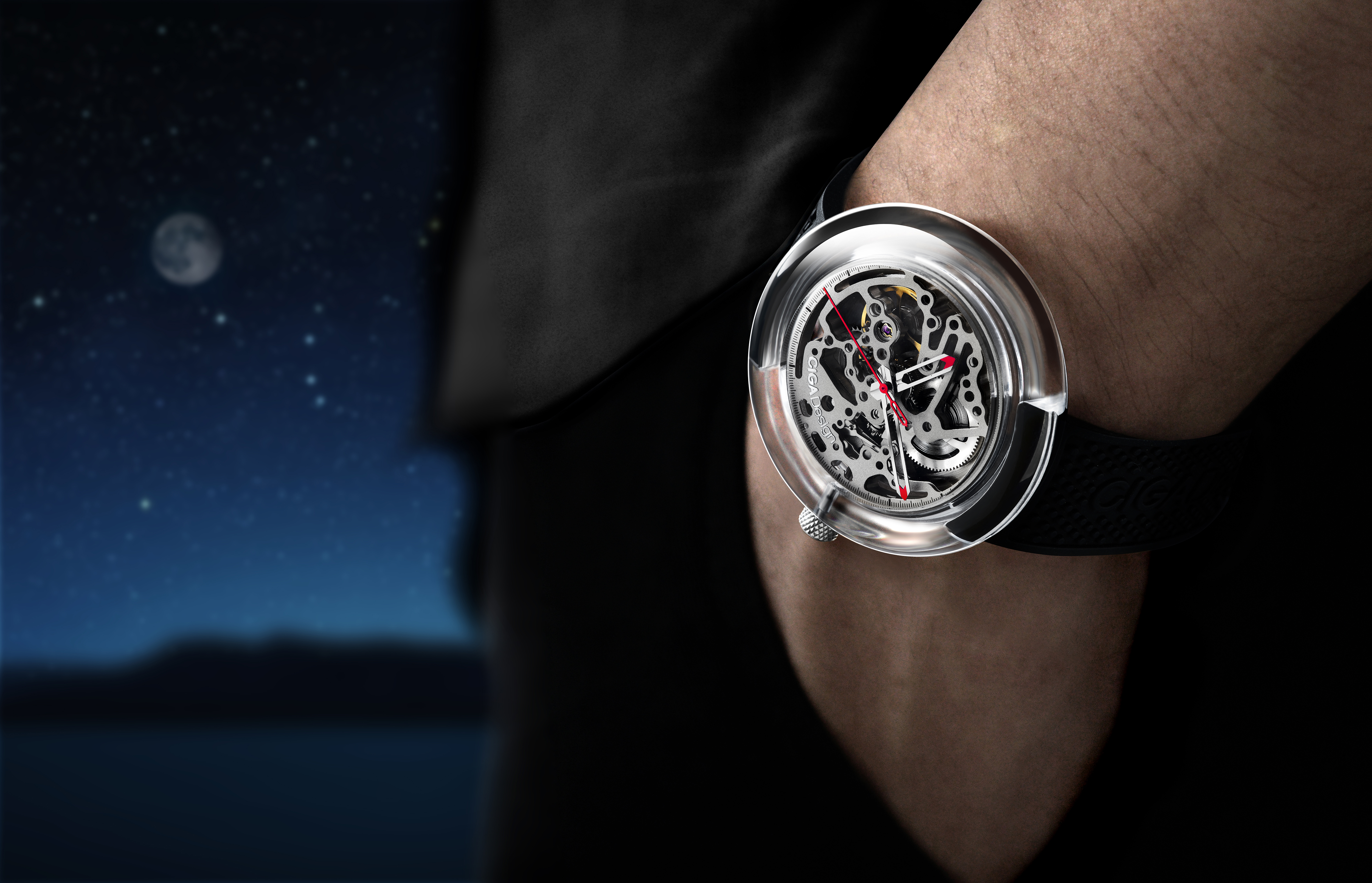 Chinese original masterpiece，Fully transparent，Full hollowed out，Mechanical watch，