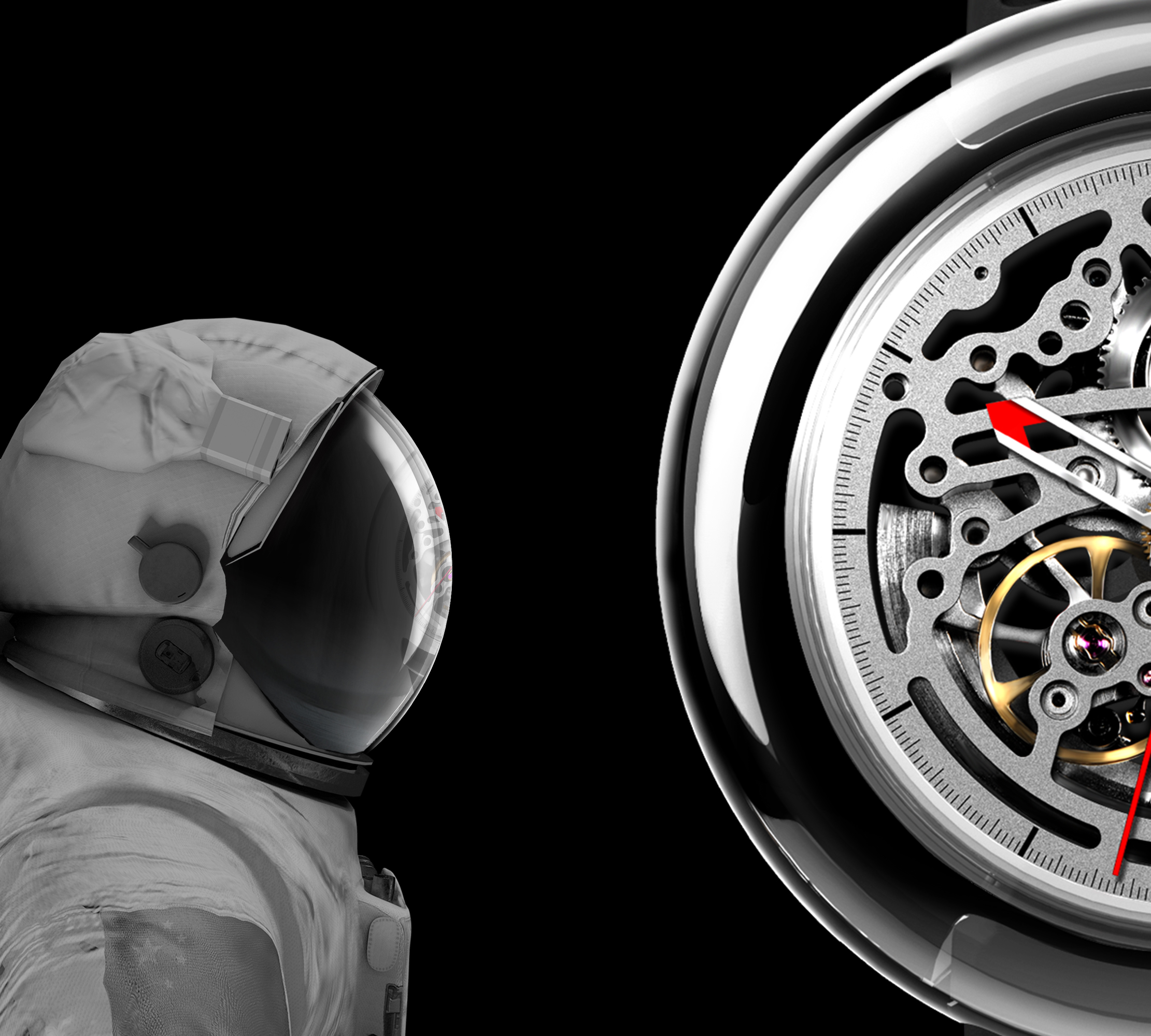 Chinese original masterpiece，Fully transparent，Full hollowed out，Mechanical watch，