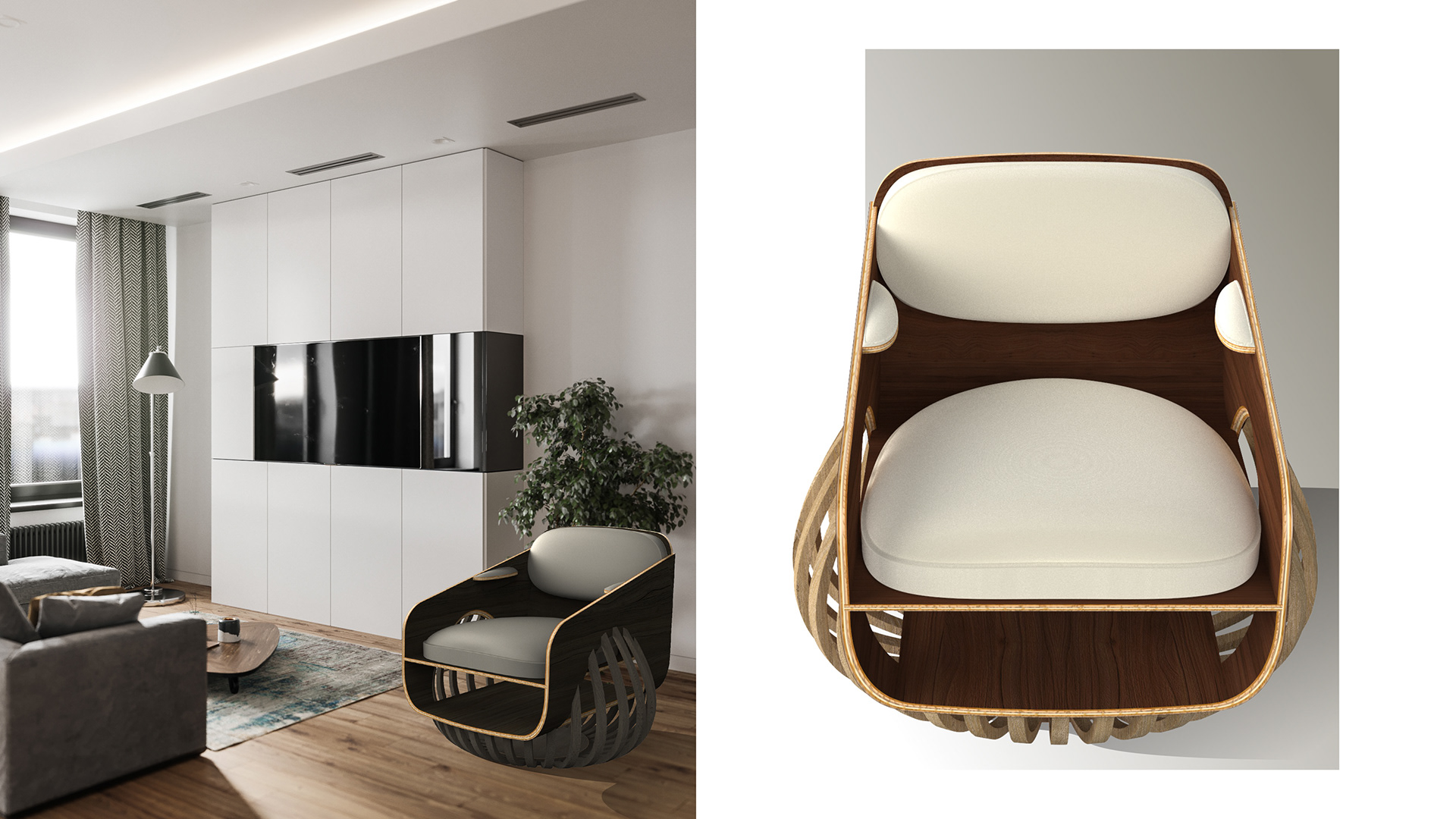 Delicate，Design，chair，Rocking chair，