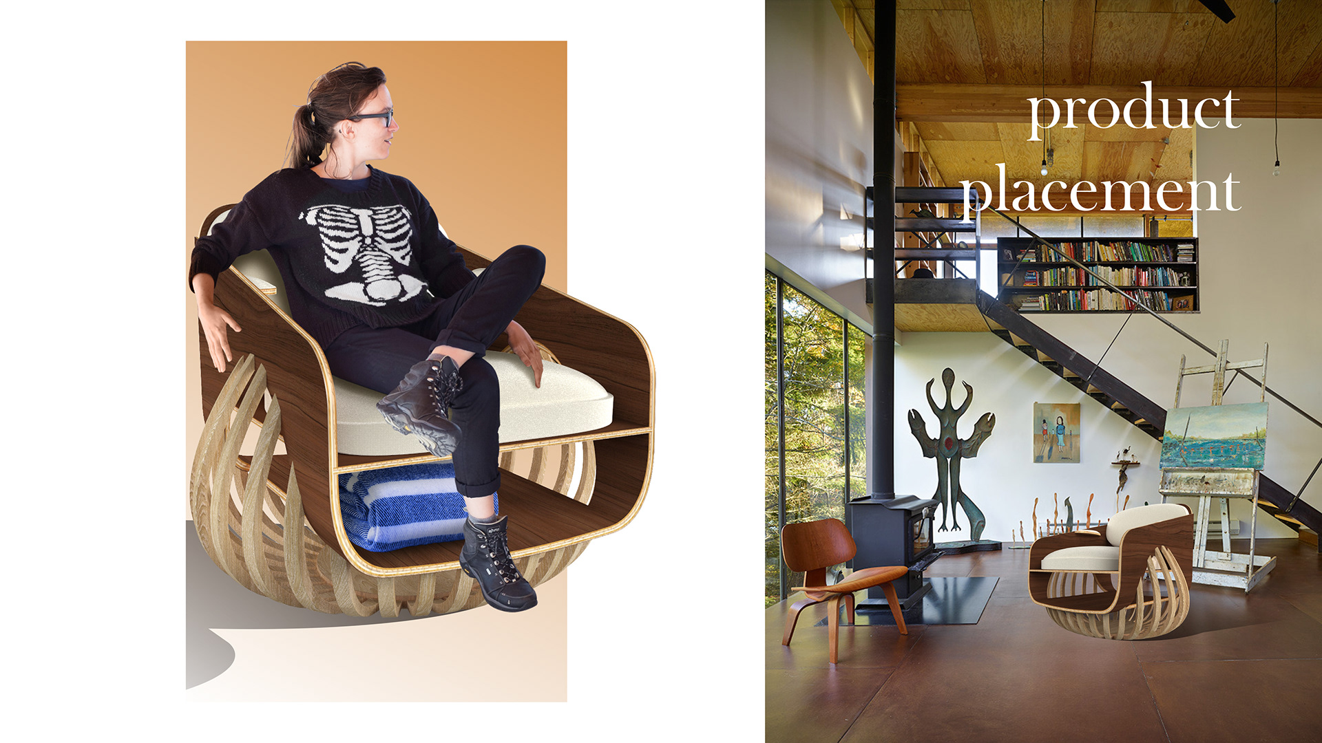 Delicate，Design，chair，Rocking chair，