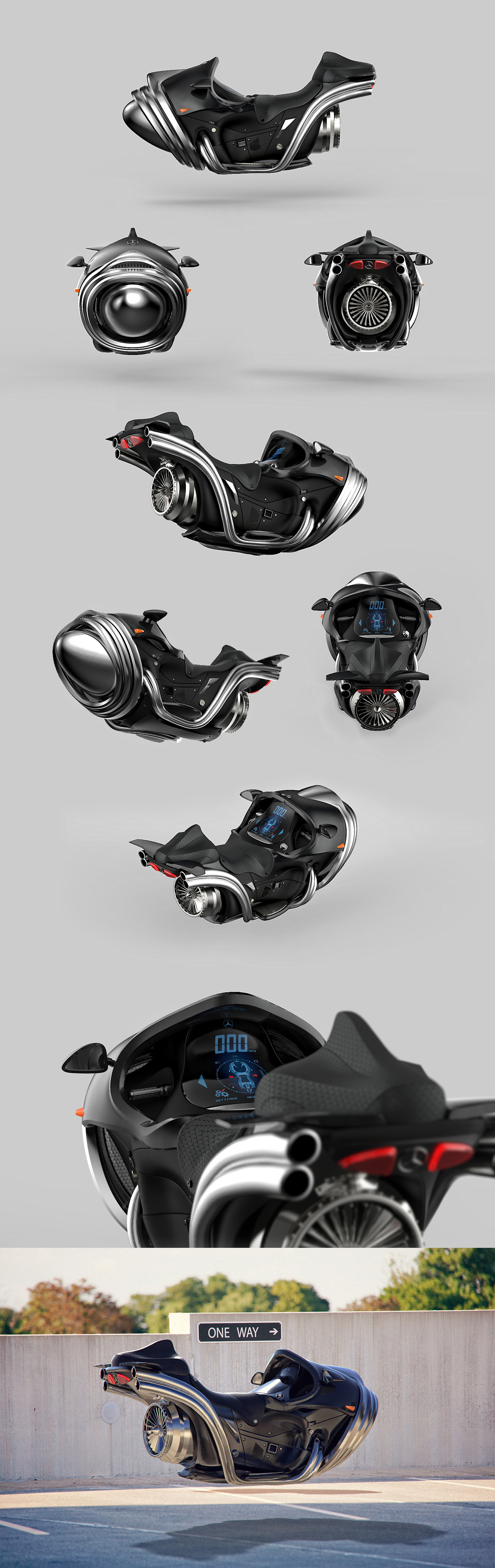 Motorcycle design，Mercedes Benz，MB Jetbike，
