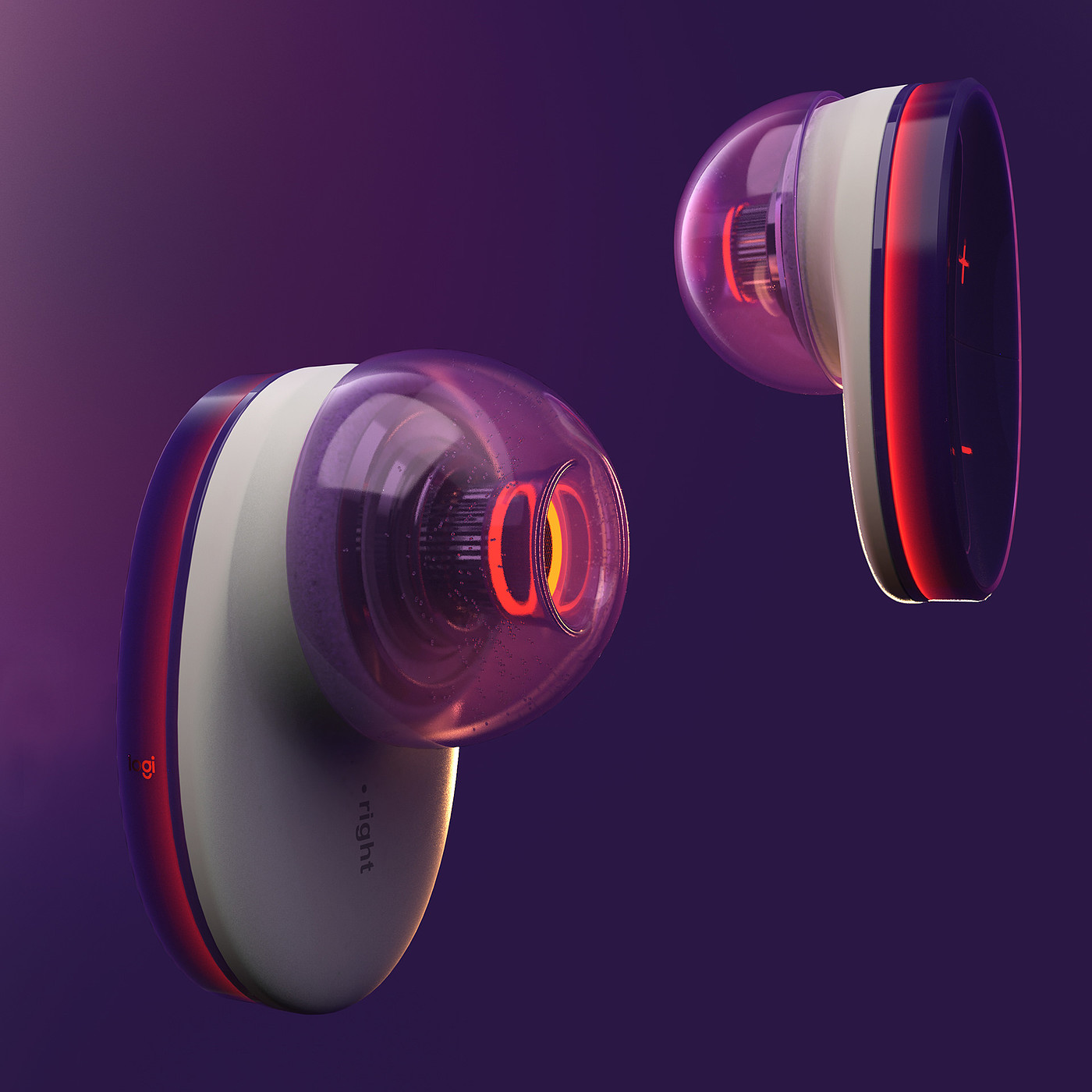 logitech，conceptual design，Wireless headset，Bubbles，