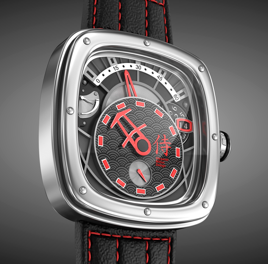 black，Watch design，Samurai，