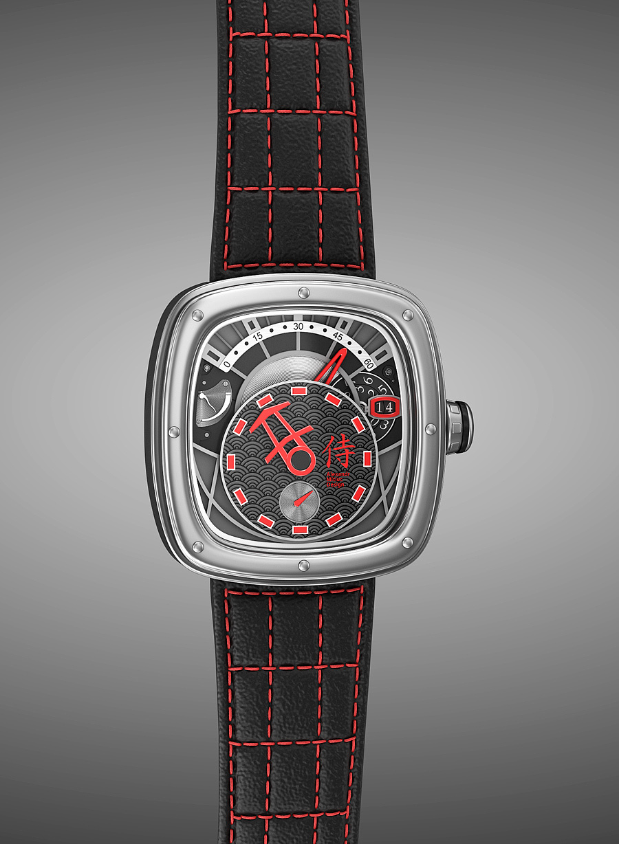 black，Watch design，Samurai，