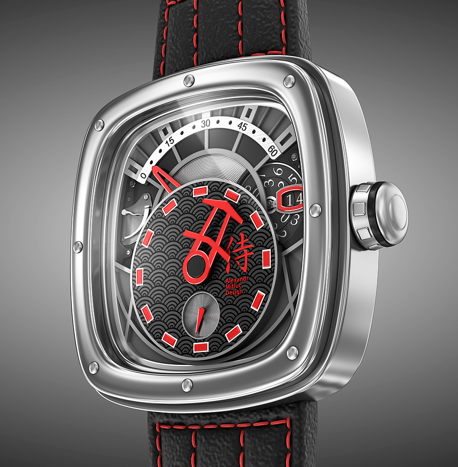 black，Watch design，Samurai，