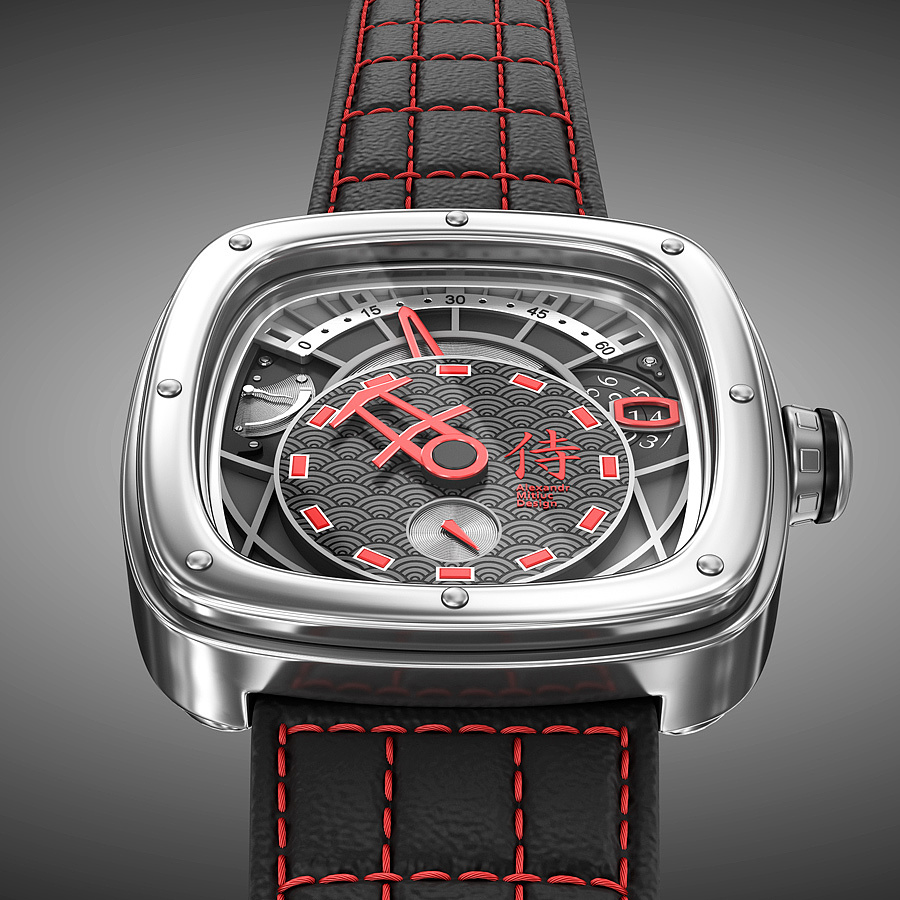 black，Watch design，Samurai，