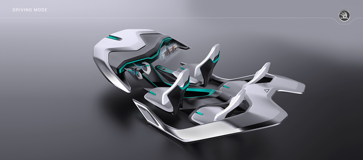 Concept Car，SKODA，Sports car，Interior，