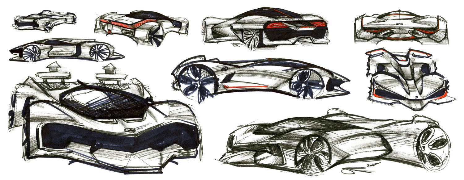 Automobile design sketch，Architecture，Automatic design，illustration，industrial design，