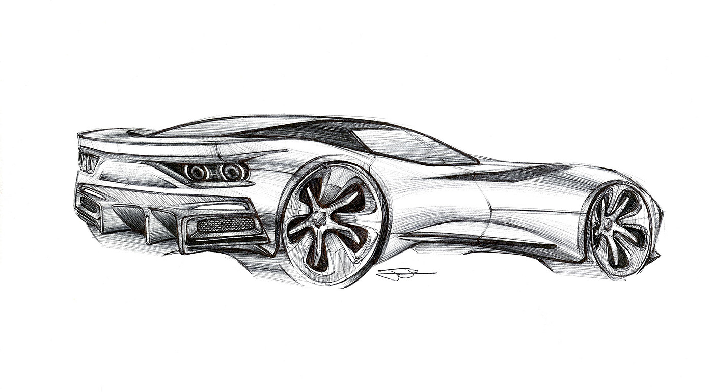 Automobile design sketch，Architecture，Automatic design，illustration，industrial design，