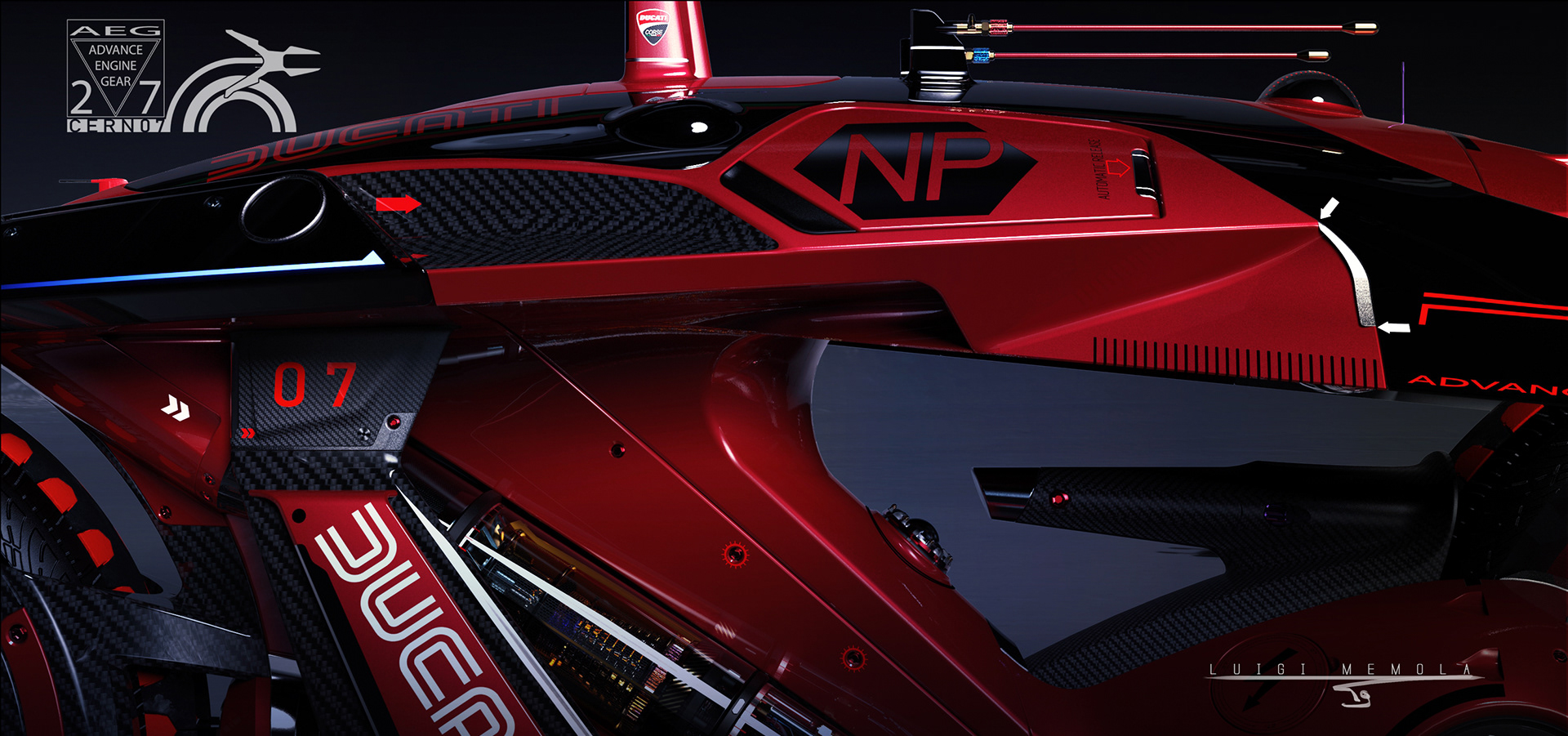 gules，Automatic design，Digital art，Aeg27 cern07 Ducati，High performance motorcycle racing，motorcycle，