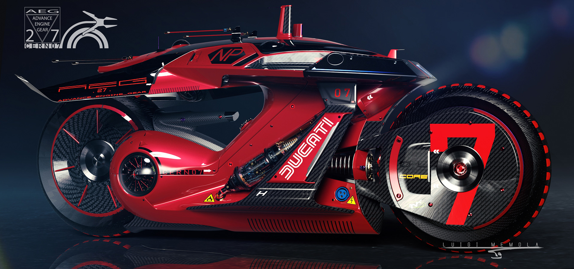 gules，Automatic design，Digital art，Aeg27 cern07 Ducati，High performance motorcycle racing，motorcycle，