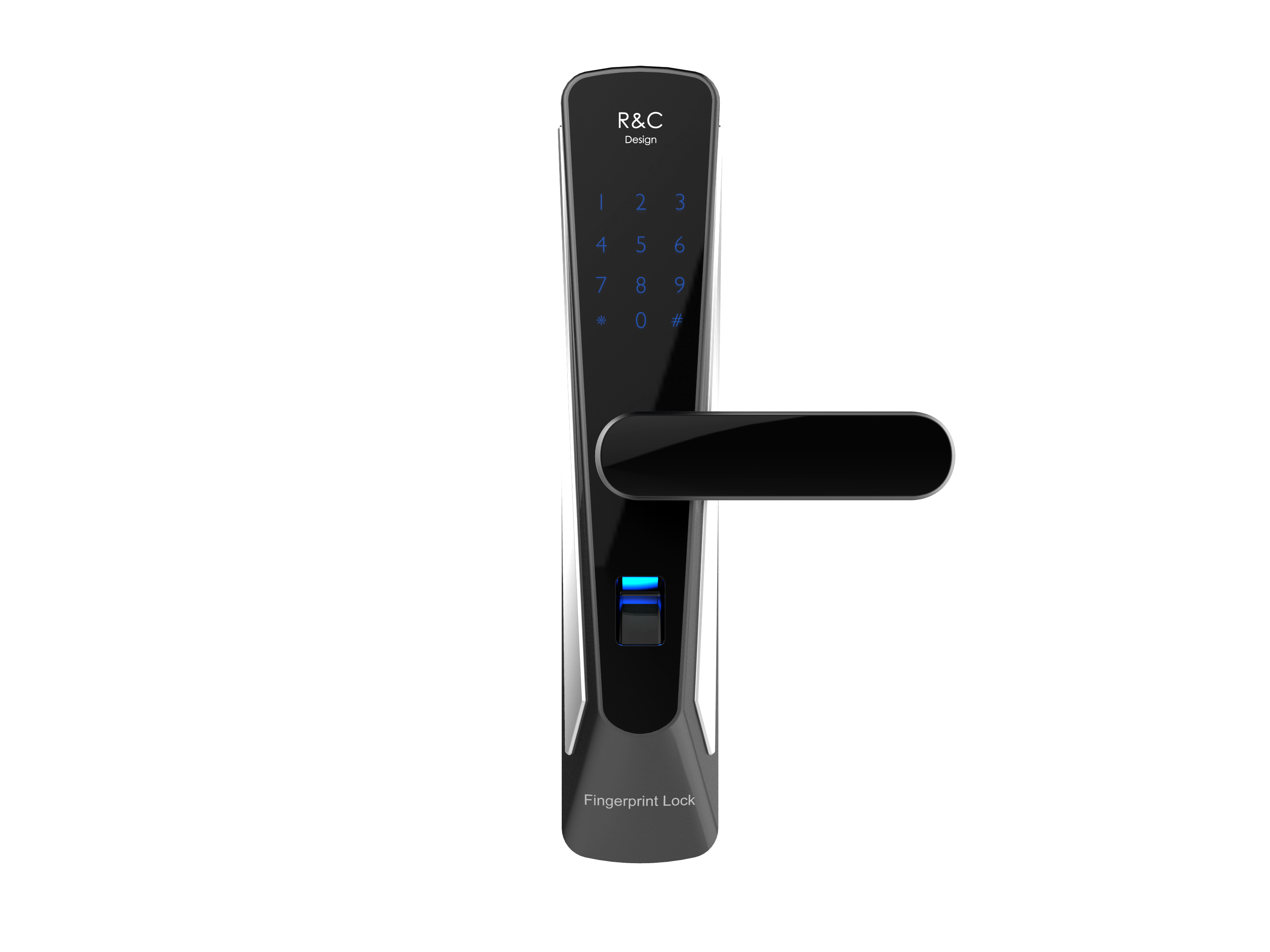 Fingerprint lock，Password lock，industrial design，Design，product design，Door handle，