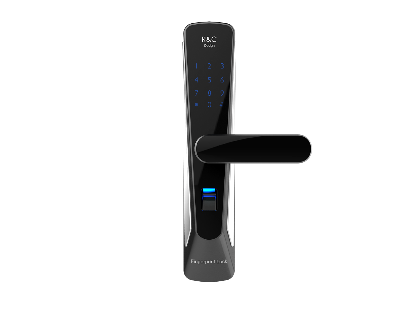 Fingerprint lock，Password lock，industrial design，Design，product design，Door handle，