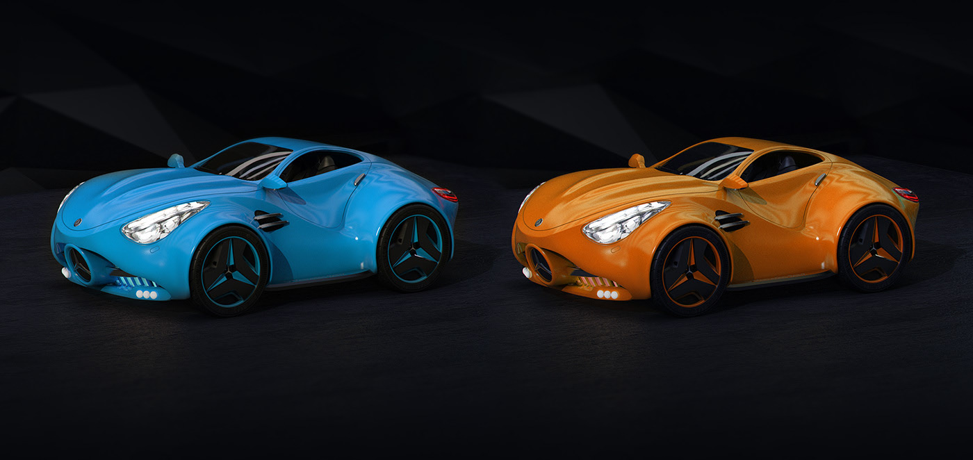 vehicle，Multicolor，Sports car，Benz，Concept Car，