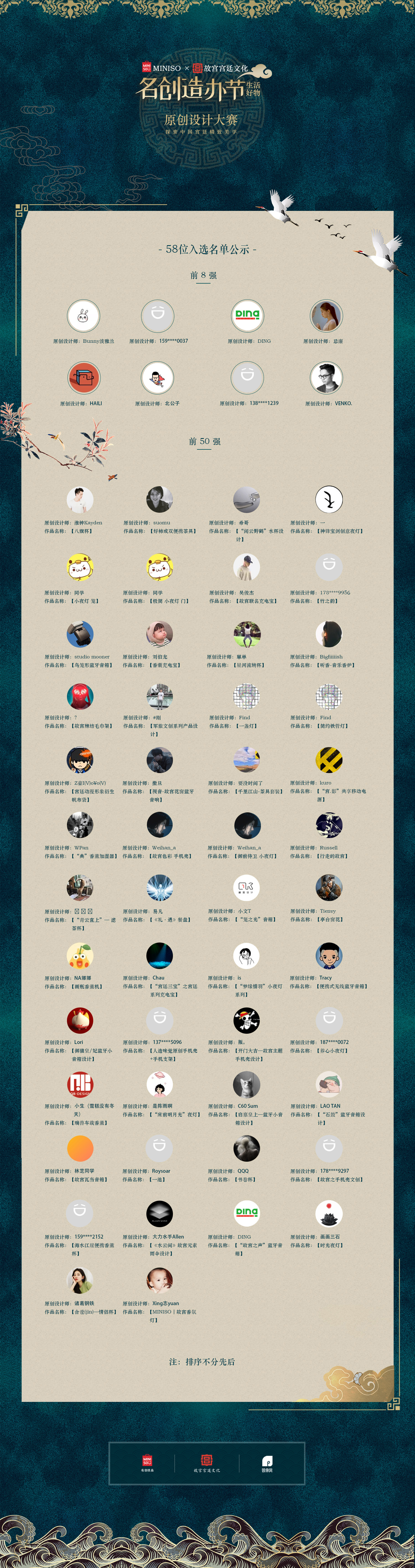 Famous creation Festival，Original design competition，Top 58，