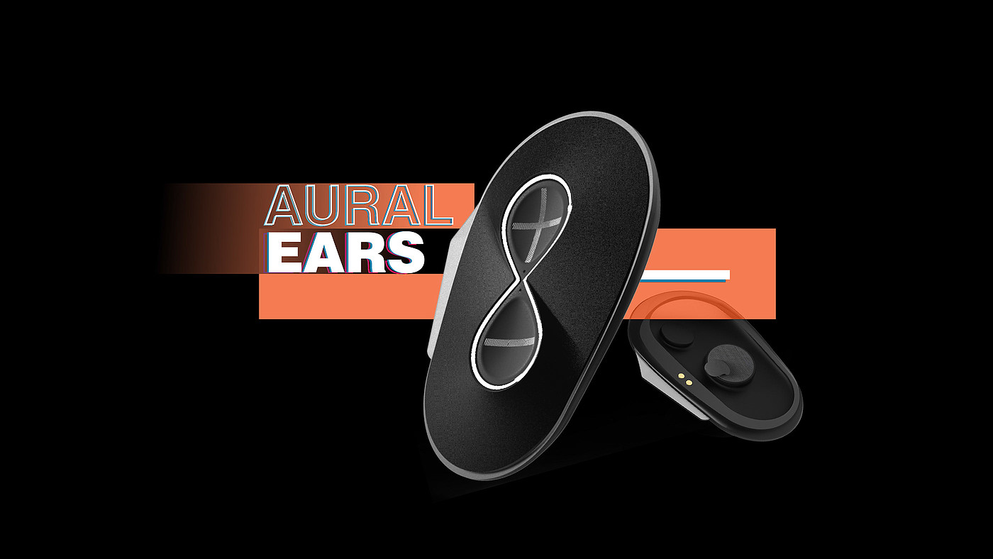 黑色，概念设计，无线耳机，Aural Ears，