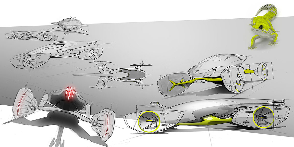sketch，conceptual design，vehicle，sketchbook，