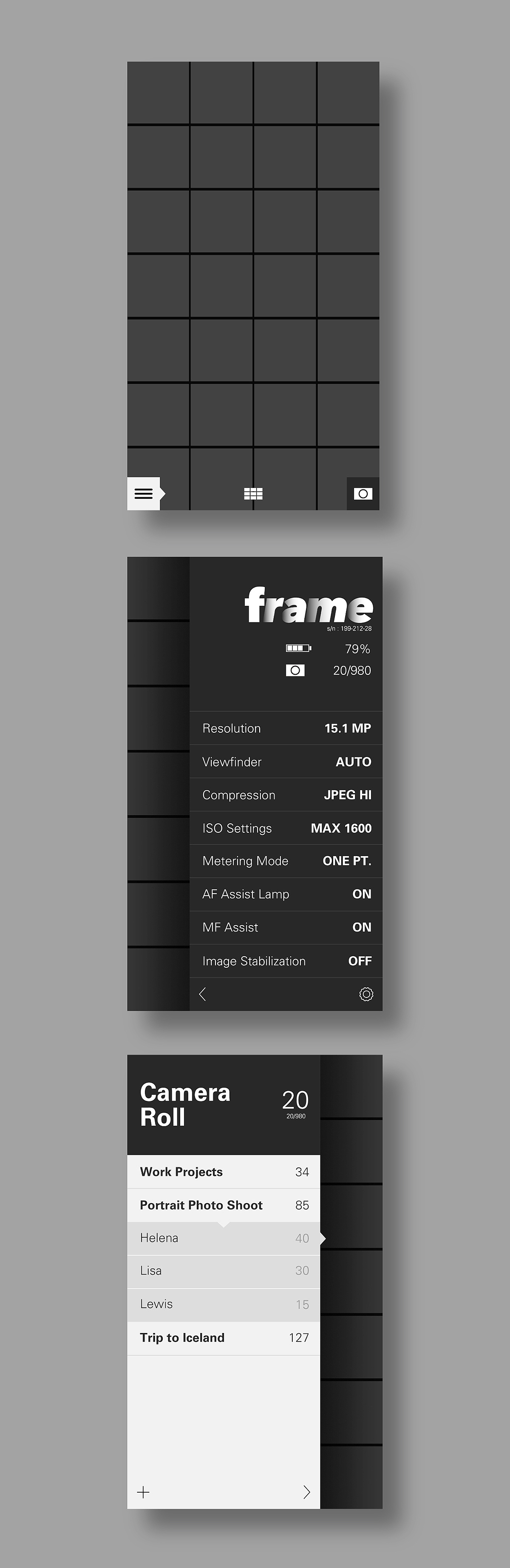 black，Camera design，FRAME Camera，