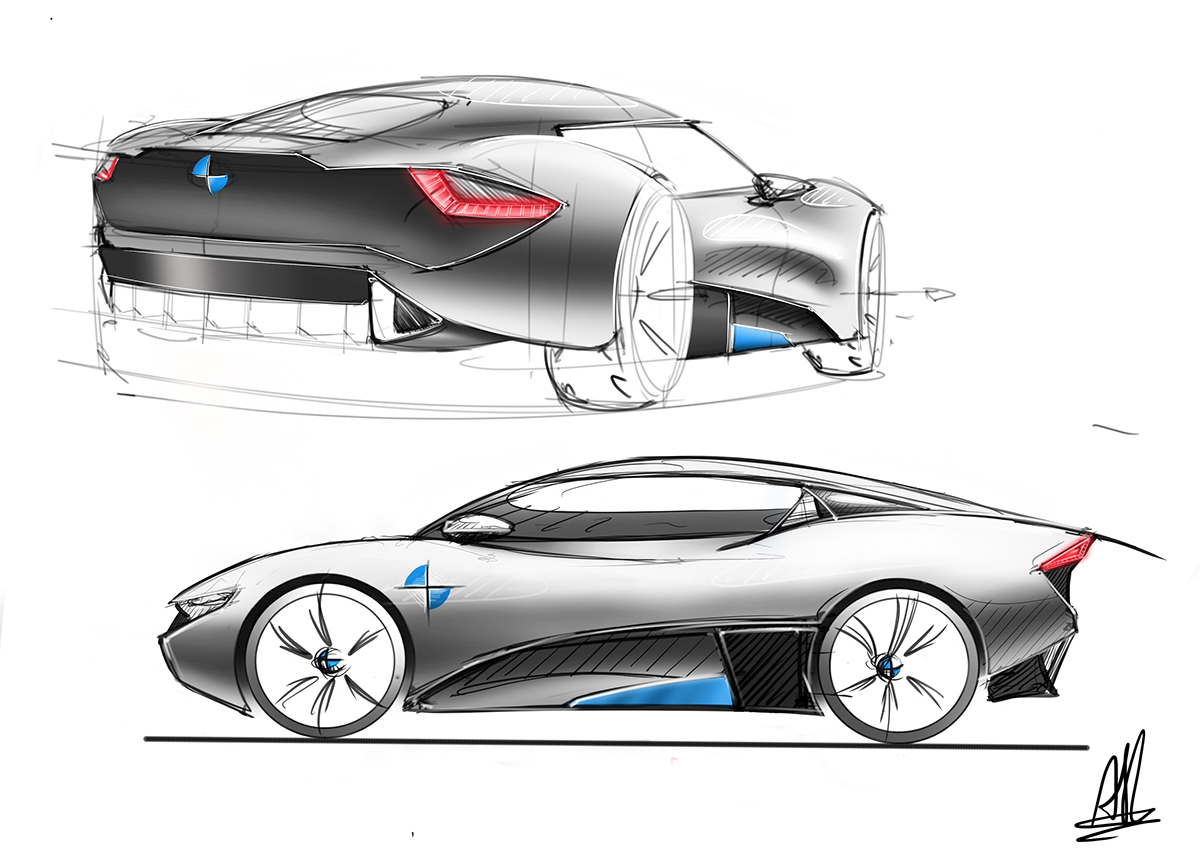 Hand drawn，Ubee ，Hand drawn car，trash can，Modeling design，