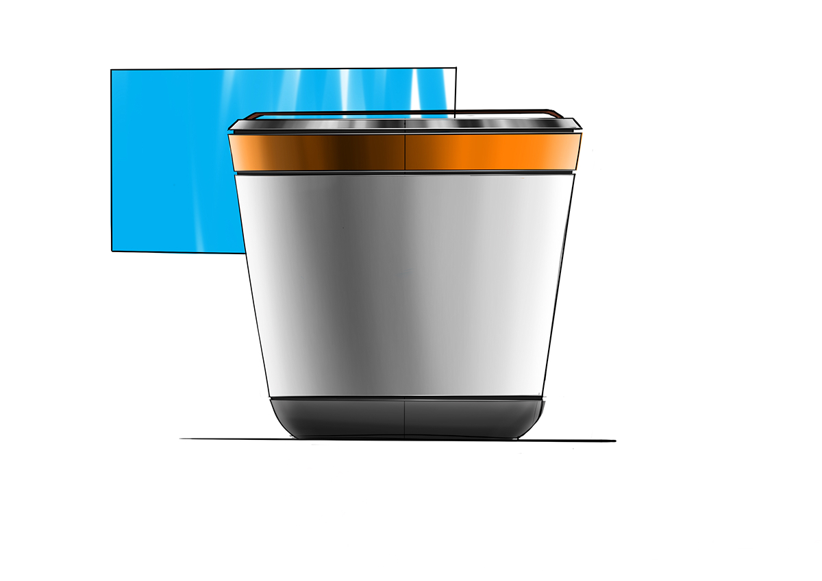 Hand drawn，Ubee ，Hand drawn car，trash can，Modeling design，