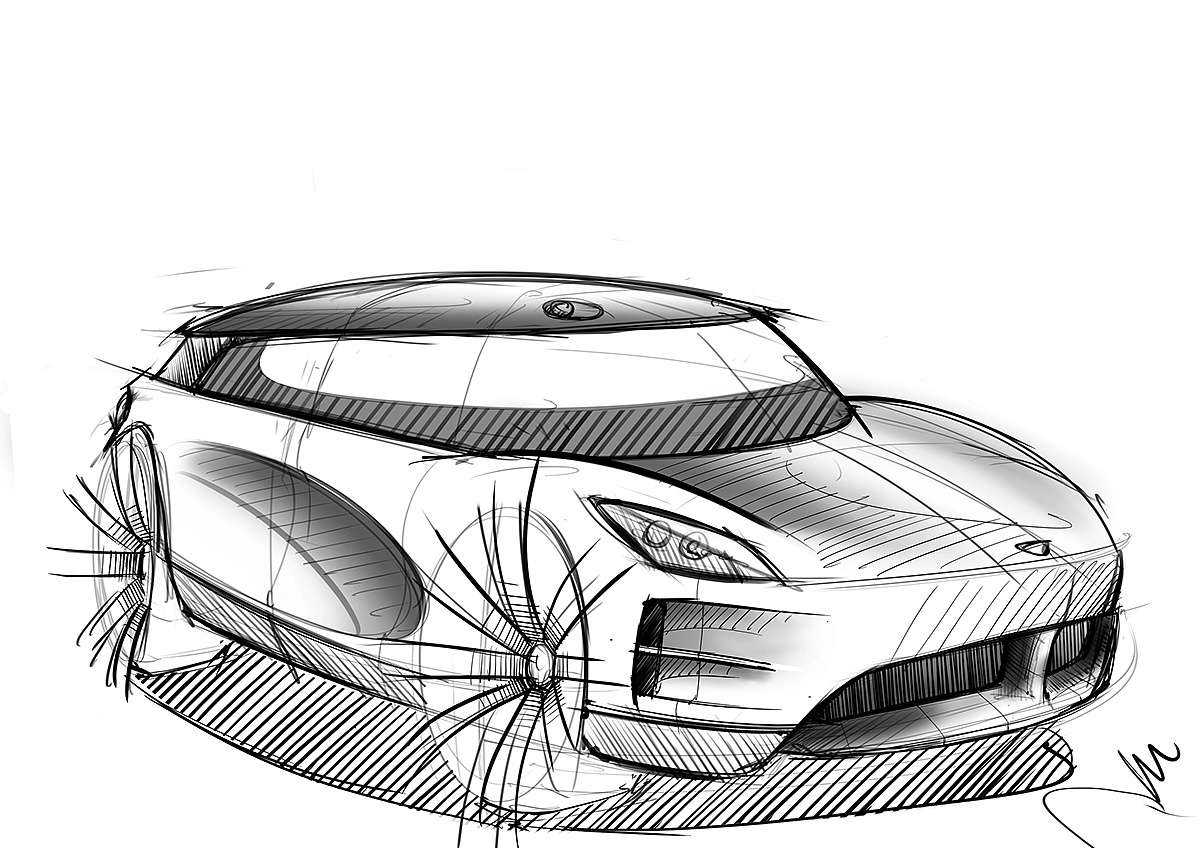 Hand drawn，Ubee ，Hand drawn car，trash can，Modeling design，