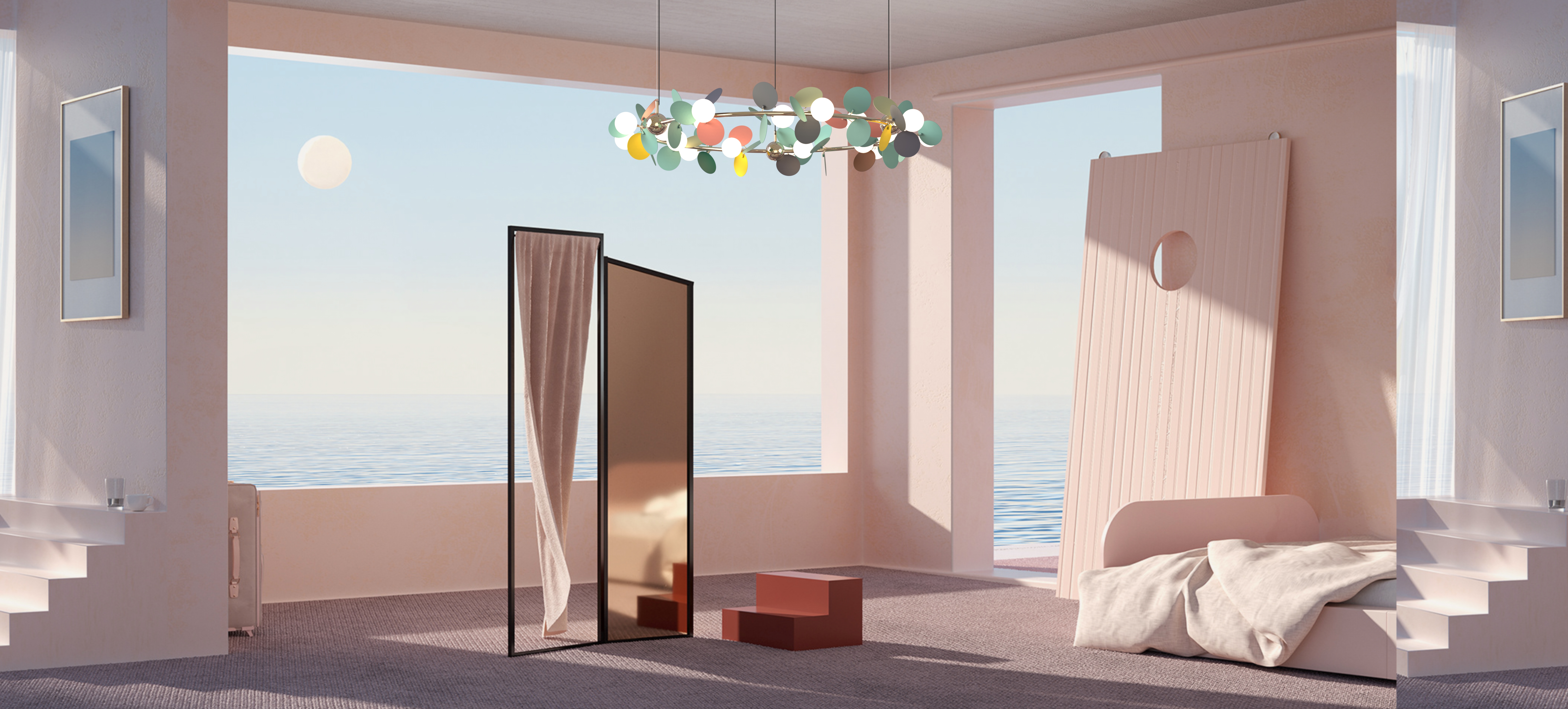 Simple, Nordic, modern, chandelier,，