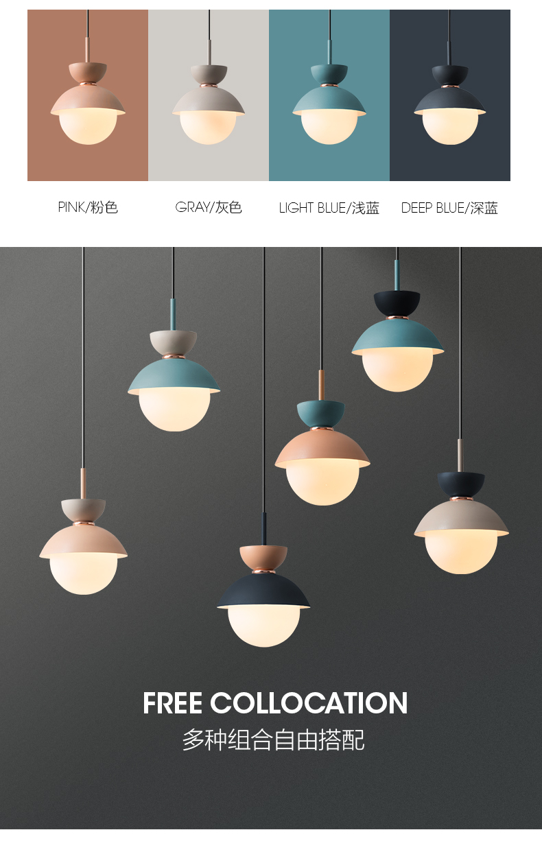 Chandelier, single hanging, simple, Nordic, modern，