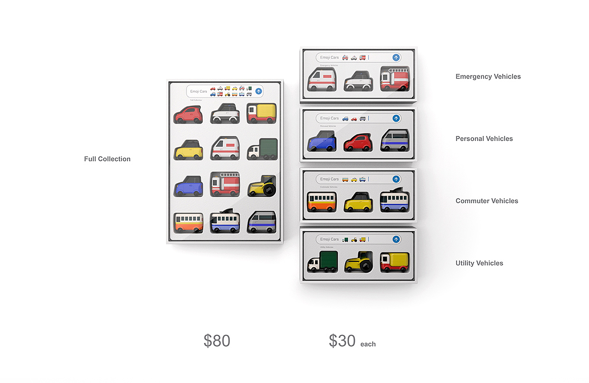 包装，玩具，汽车，emoji，