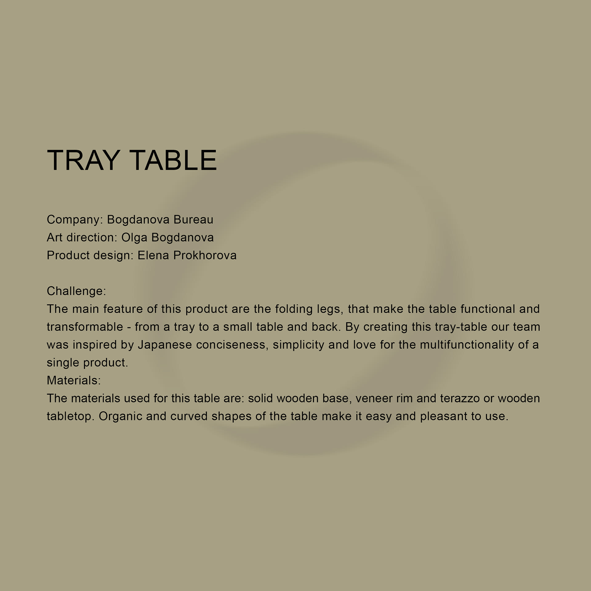 furniture design ，Table，Tray table，