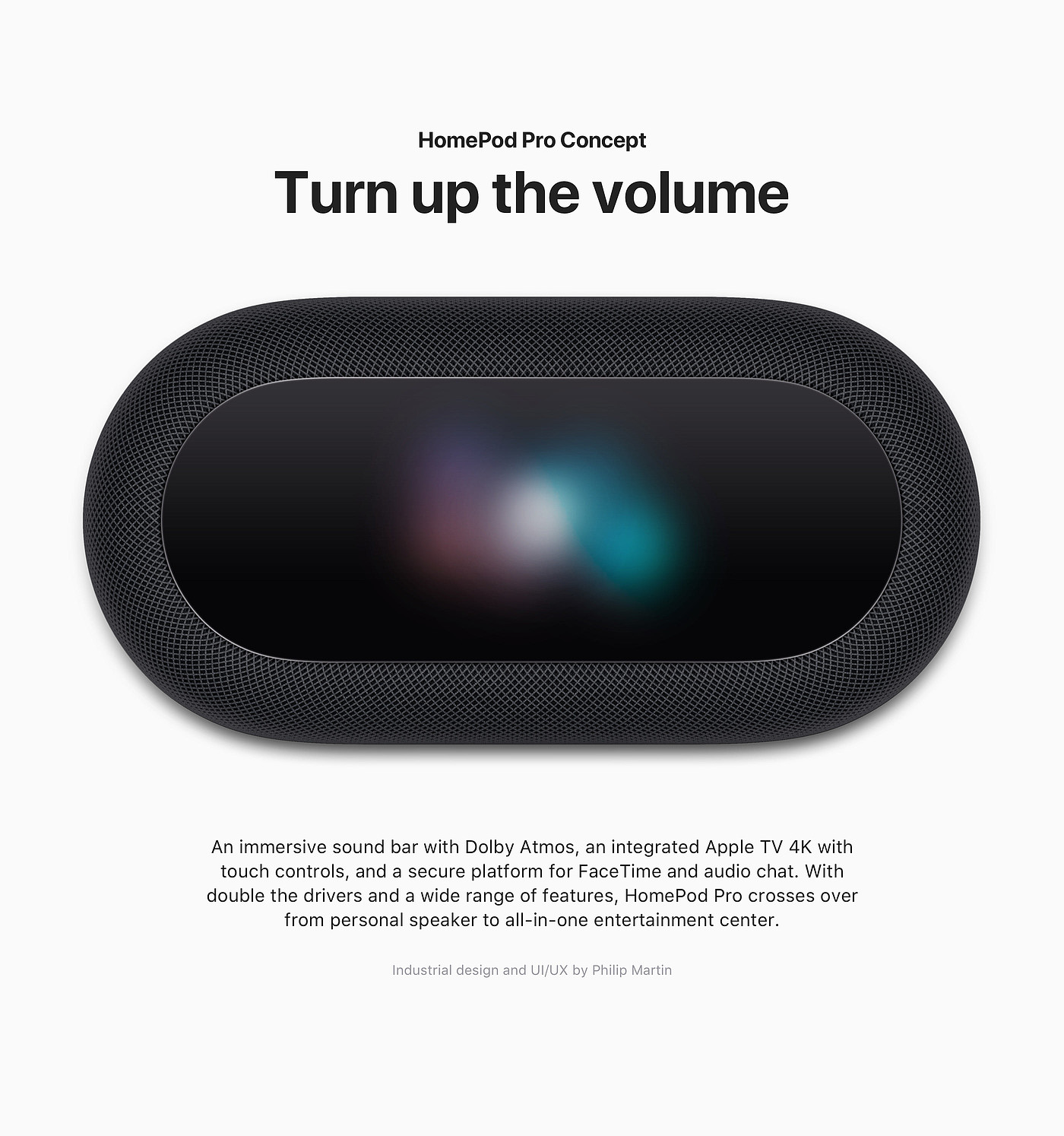 conceptual design，sound，HomePod Pro，