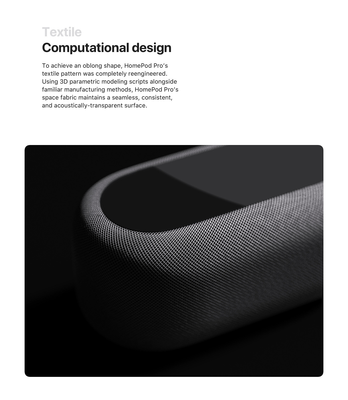 conceptual design，sound，HomePod Pro，