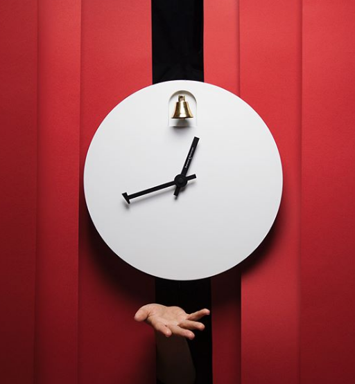 Flowerpot，small bell，time，Mirror reflection，originality，Wall clock，clocks and watches，