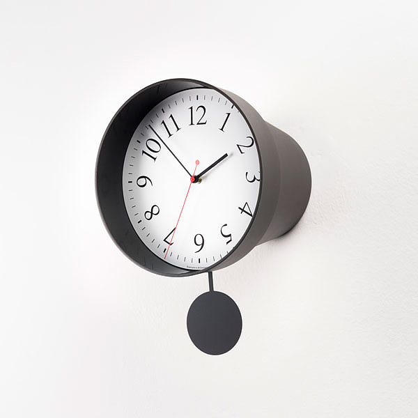 Flowerpot，small bell，time，Mirror reflection，originality，Wall clock，clocks and watches，