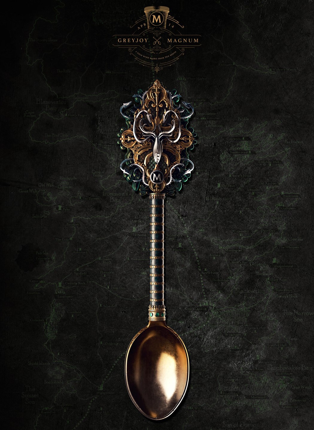 Metal，Limited edition spoon，HBO&Magnum，
