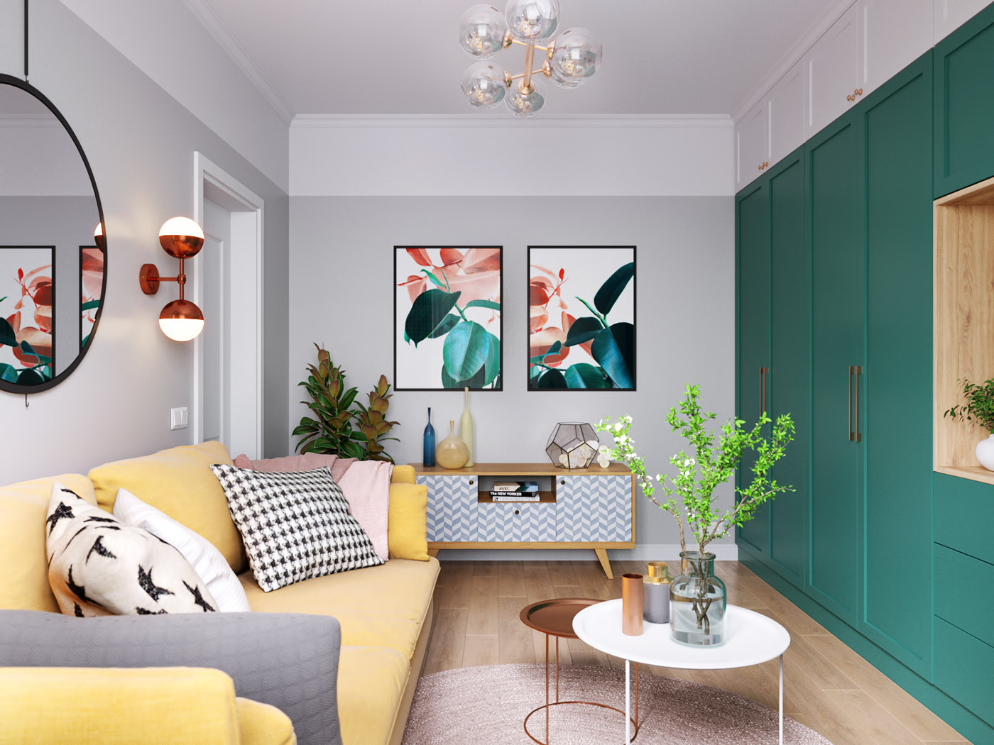 inside，bedroom，a living room，Interior design，