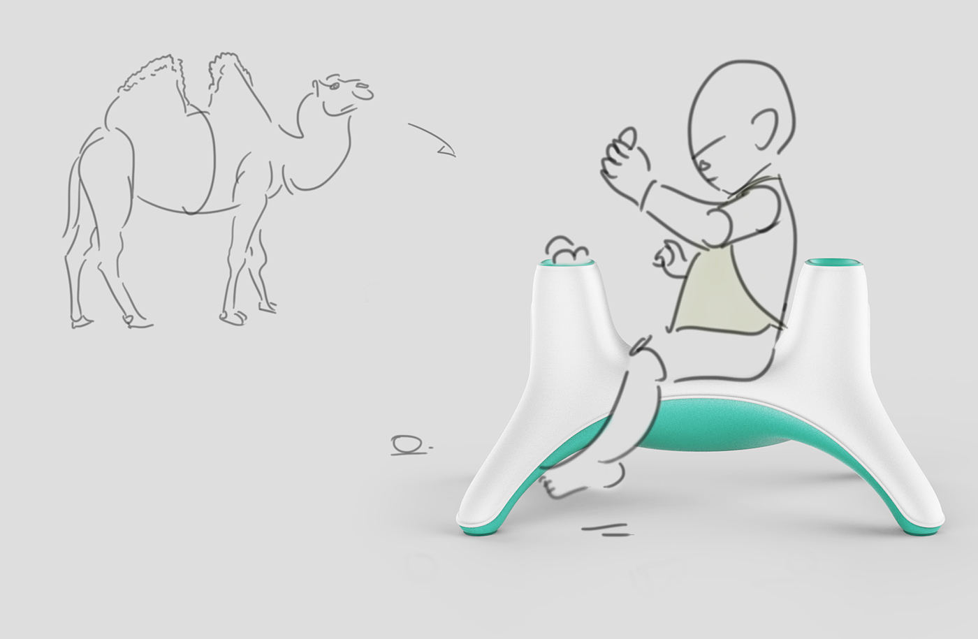 Household products，Children's stool，Bionics Design ，stool，Camel stool，Children's products，