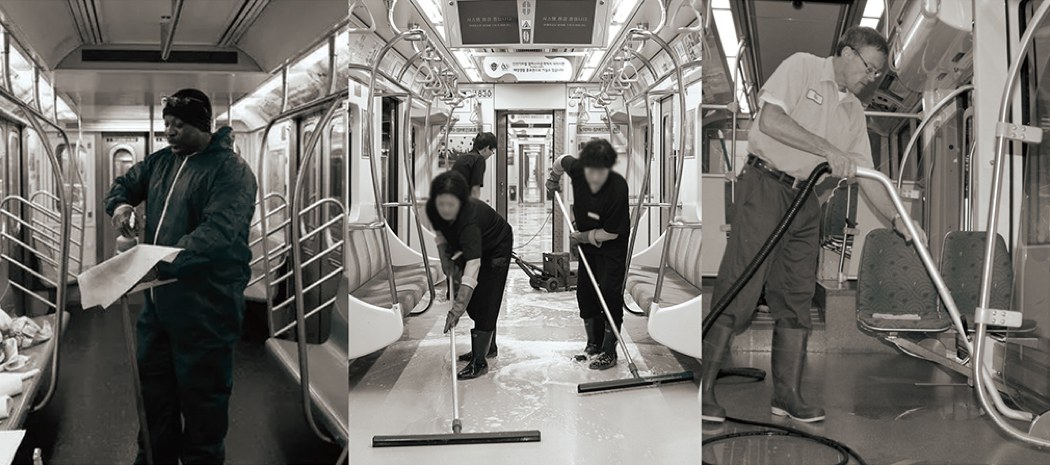 The ghost of the station is disinfected with ultraviolet light and then returned to the station for charging，