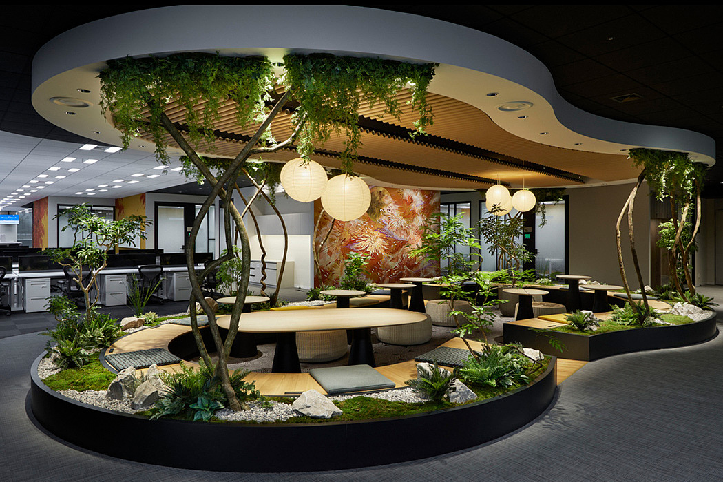 Architectural design，Interior design，Green plants，