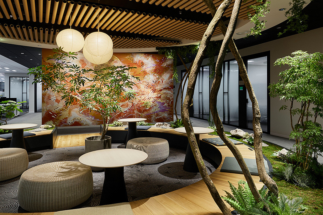 Architectural design，Interior design，Green plants，