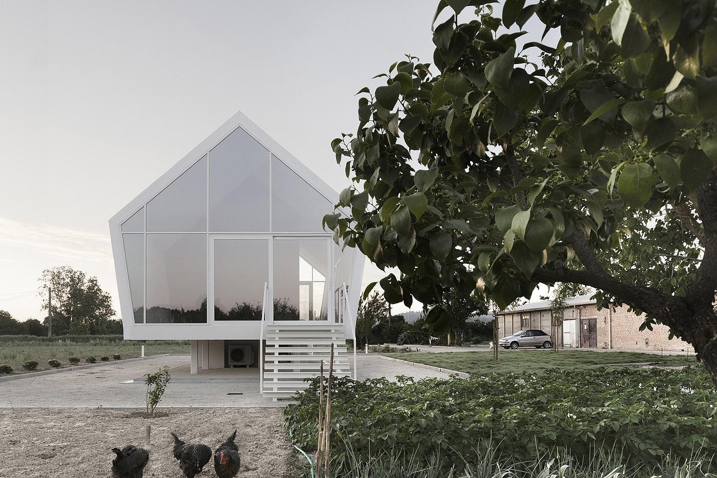 house，orchard，experiment，