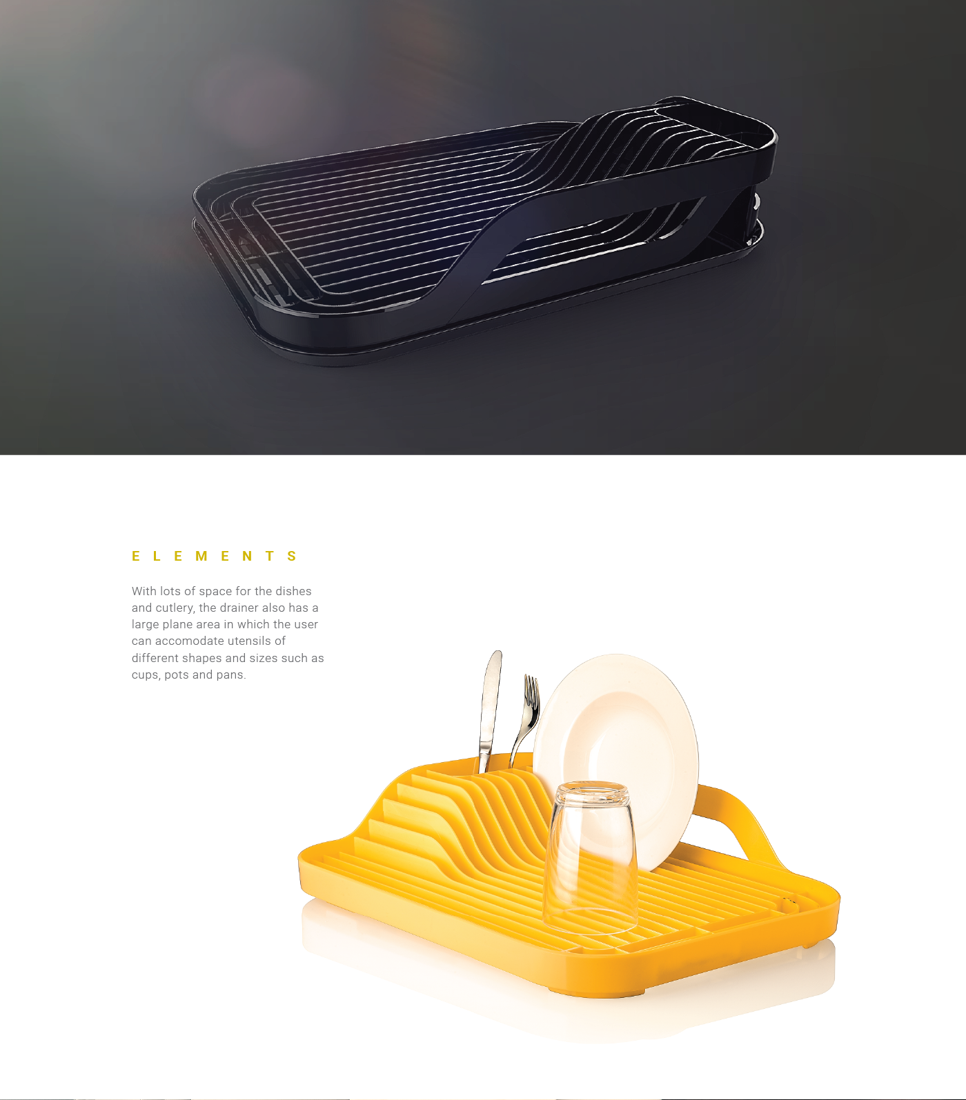 DISCOVERY，Dish drying rack，Plastic，Design，drainage，originality，