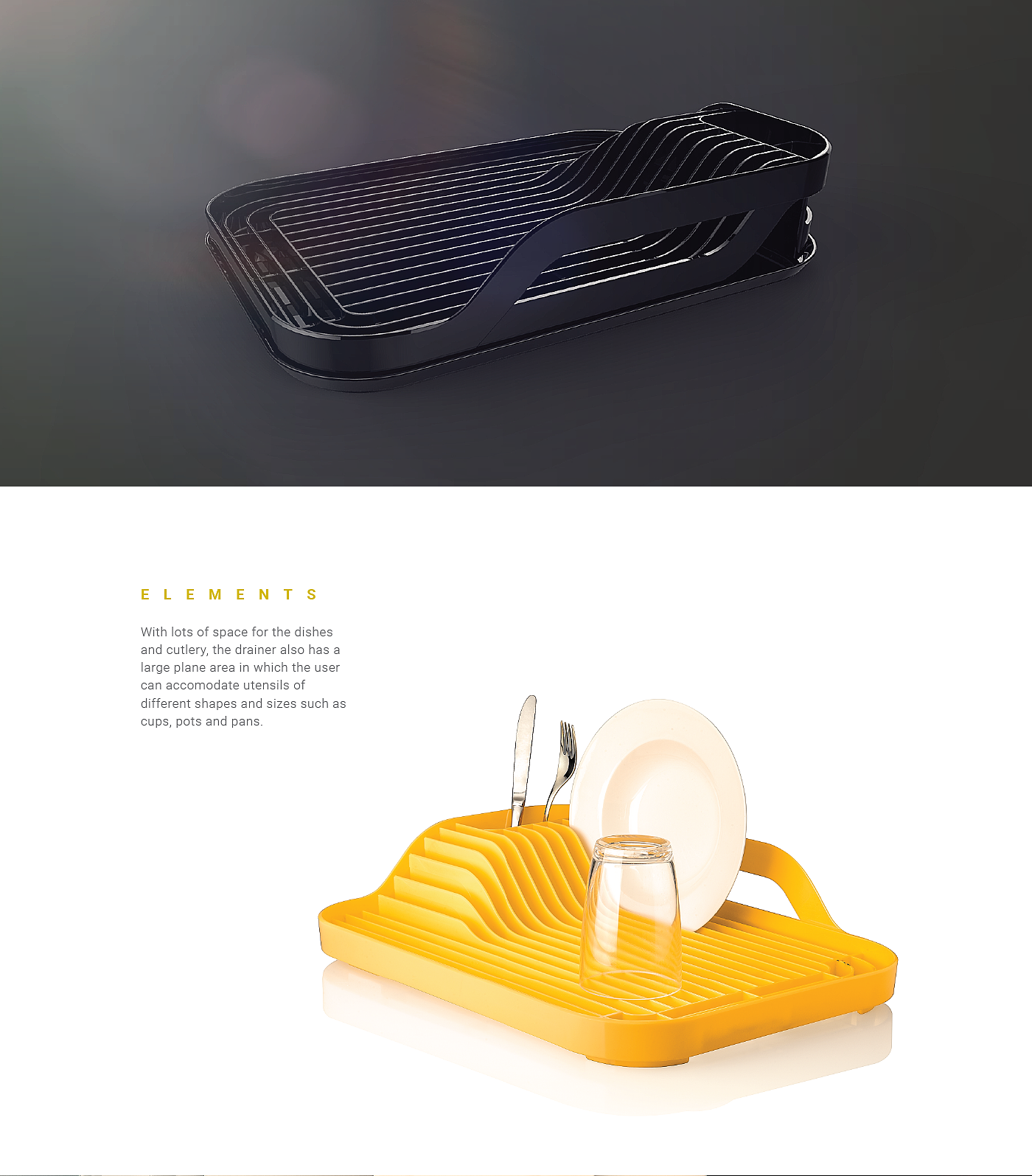 DISCOVERY，Dish drying rack，Plastic，Design，drainage，originality，